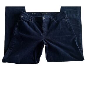 Talbots Flawless 5 Pocke Straight Leg Navy Blue Pinwale Corduroy Pants